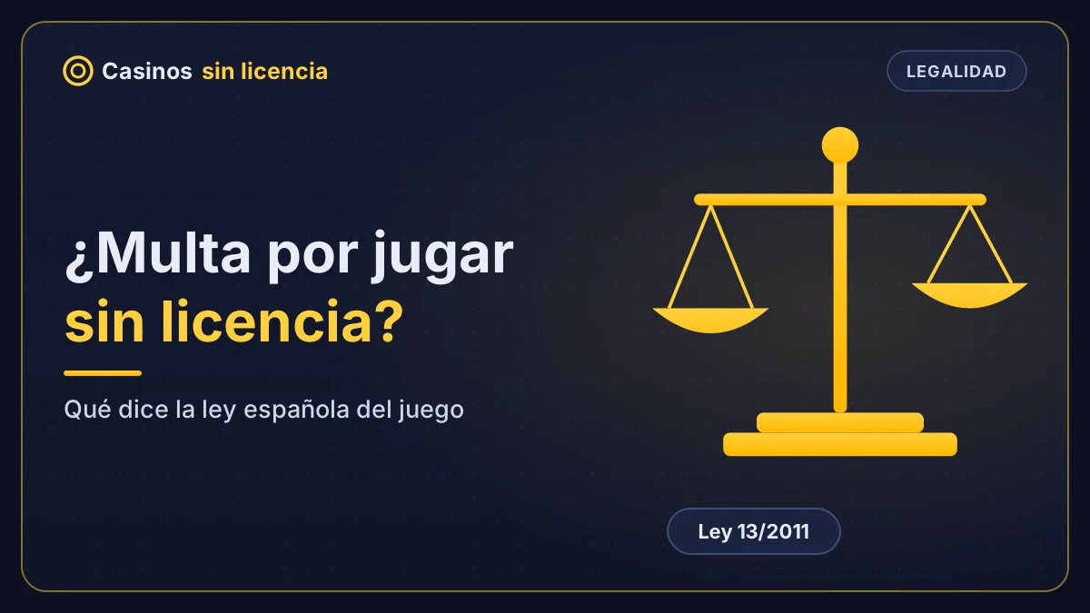 Multa por jugar en un casino sin licencia – Ley 13/2011 del juego